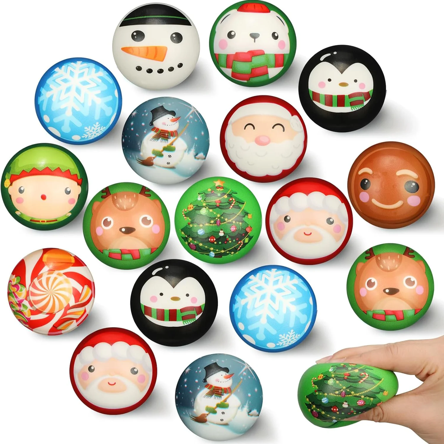 Stress abbau Ball Prise fester Schwamm Weihnachten Pu Schaum Ball langsame Rück prall Lüftungs werkzeug