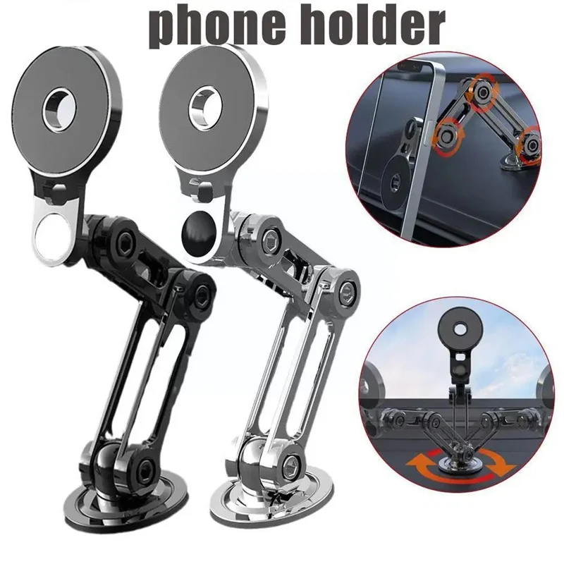 

Magnetic Suction Car Phone Holder For Magsafe Aluminum Alloy Mechanical Arm Rotatable Adjustable Mobile Phone Bracket ﻿