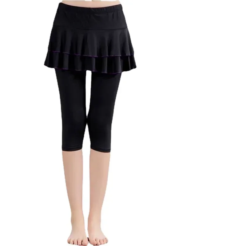 Broek met open kruis Cropped culottes Latin-dansbroek voor dames Jump-dansbroek Fitnessbroekrok Datum Veldgevecht Kruistype