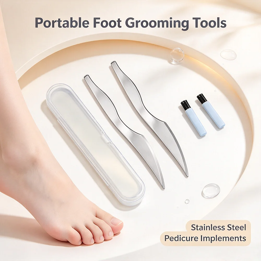 Curved Stainless Steel Foot Scraper Pedicure Tool, Practical Home Salon Foot Care Implement for Daily Personal Grooming Needs