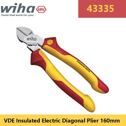 WIHA 43335 1000V VDE Insulated Diagonal Plier with Cutting Edge 160mm Professional Electric Diagonal Cutter with DynamicJoint®