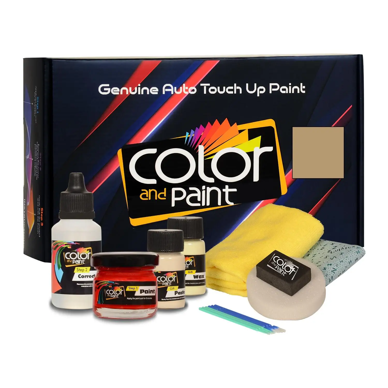 Color and Paint compatible with Lincoln Automotive Touch Up Paint - FRENCH VANILLA MET - 6V - Basic Care