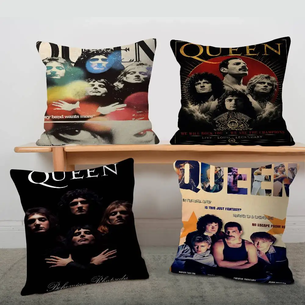 Queen Rock Band Maple Design Cushion Cover Happy Autumn Harvest decor Holiday Decorati Pillow Cover