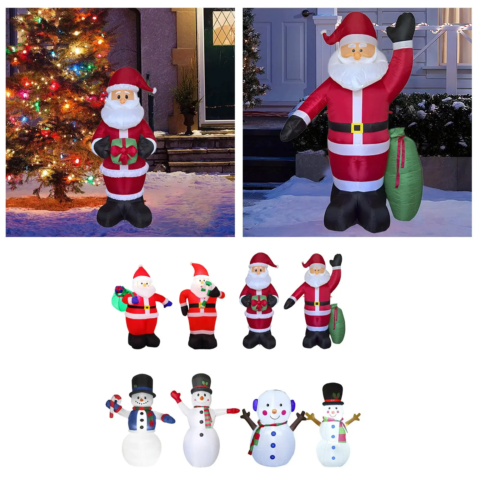 Decoración inflable navideña, accesorios gigantes, novedad, luces LED integradas, adorno navideño para fiesta, Patio, exterior, patio festivo