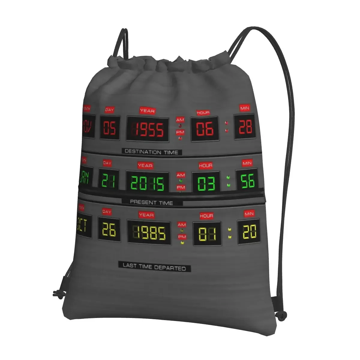 Back To The Future Portable Backpacks Drawstring Bag Fashion Drawstring Bundle Pocket Sundries Bags For School Students