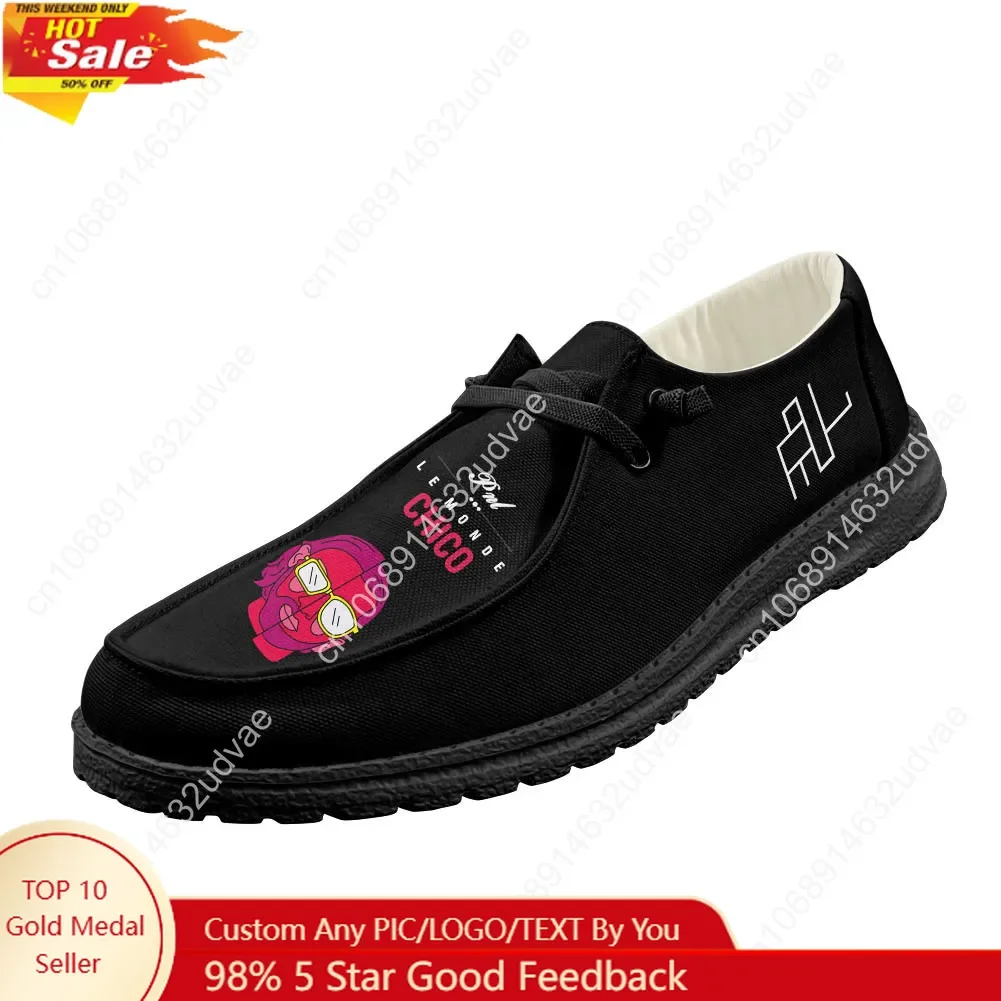 

Le Monde Chico Loafers PNL Album French Rapper Men Woman Casual Shoes Lightweight Flat Footwear Outdoor Customized Shoe Black