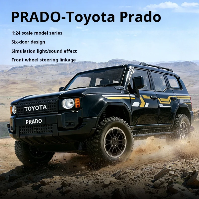 

1:24 Large Toyota Prado Off-Road Vehicle Simulation Alloy Car Model Children's Toy Car Boys SUV Collection Decoration Gifts