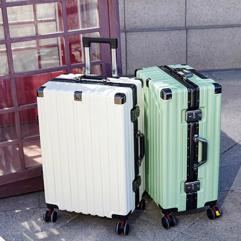 Portaequipajes de 28 pulgadas, Maleta de viaje con marco de aluminio y ruedas de freno, caja de embarque de 20 pulgadas, cubierta de carrito de 24 pulgadas, cerradura TSA