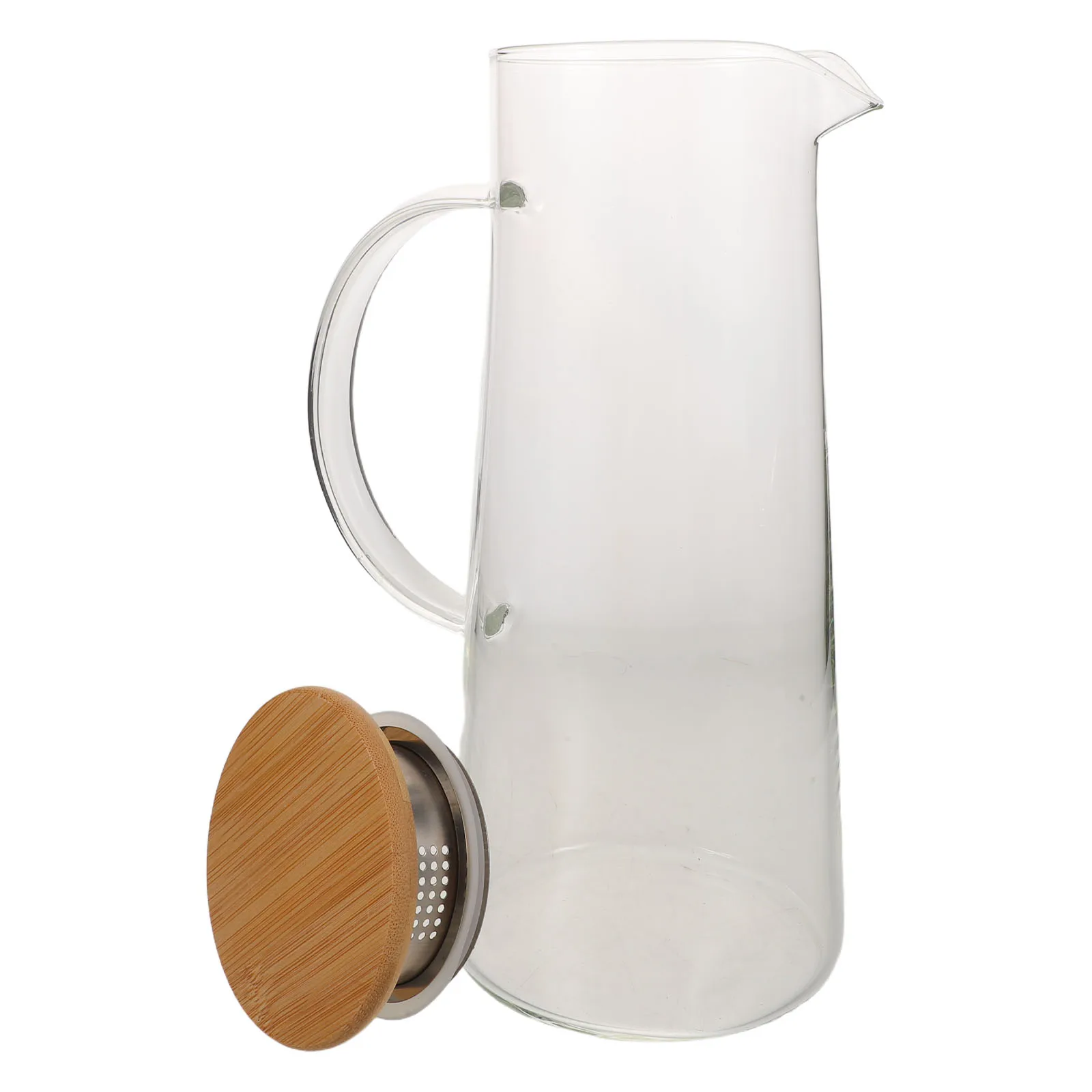 

Glass Water Pitcher Borosilicate Carafe Large Iced Tea Pitcher Lid Handle Hot Cold Beverage Juice Drink Water Carafe