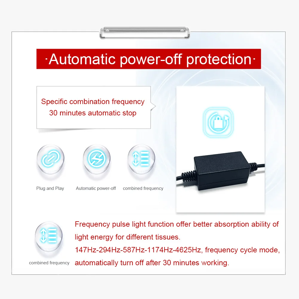 Suyzeko-Cinturón de terapia de luz roja LED infrarroja para el cuerpo, 850nm, 660nm, lámpara LED, recuperación del dolor muscular, reparación de heridas, alivio de hombros
