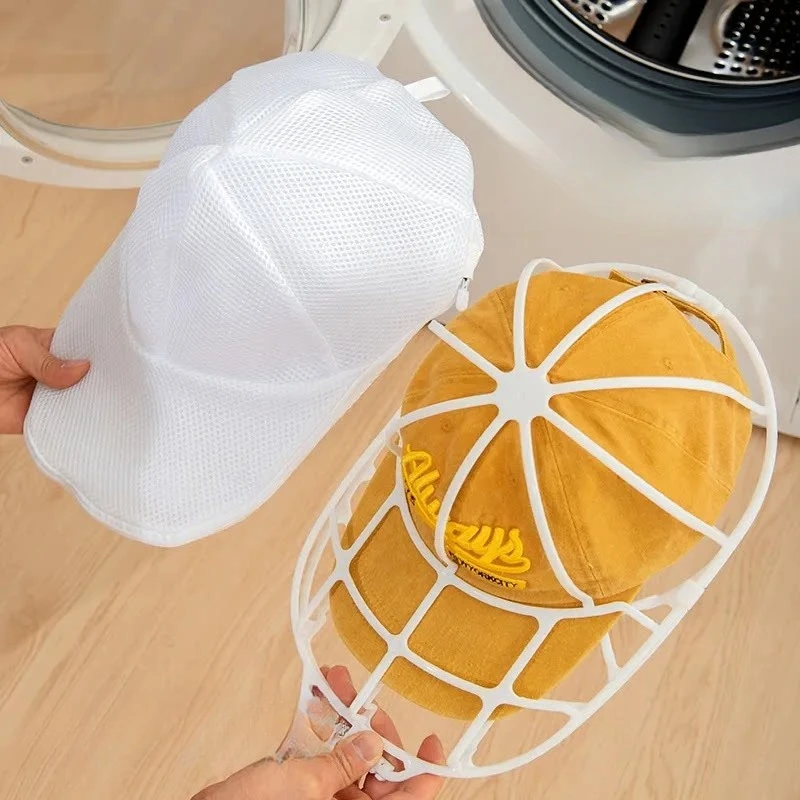 Bolsa de Protección para Lavar Sombreros en Lavadora, Anti-Deformación, 2 en 1, para Lavar y Secar, 1/2/4 Piezas
