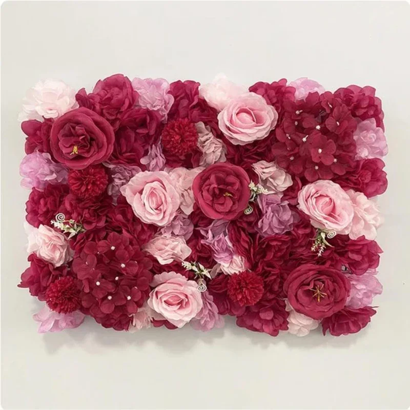 

Wedding Decoration Artificial Flower Wall Panel for Home Decor Backdrops Baby Shower 1PC Artificial Flower Silk Rose Wall Panel