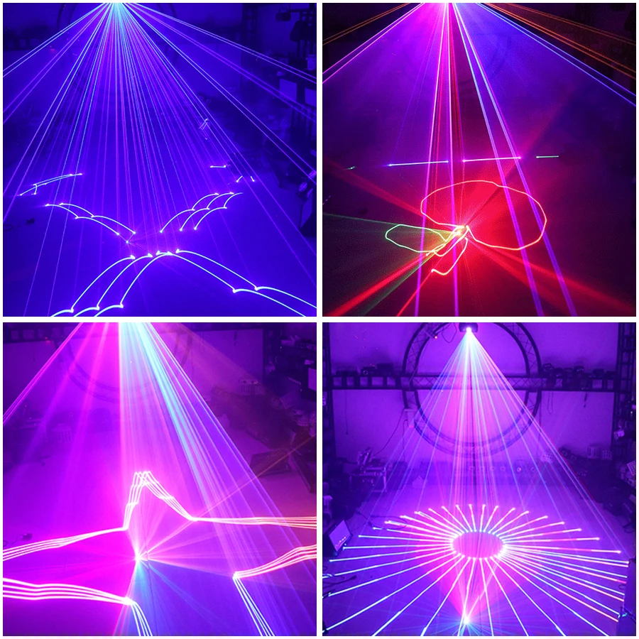 Proyector láser de animación para discoteca, luz RGB con patrón 3D, DMX, profesional, para escenario, Club, boda, fiesta, efecto festivo, novedad