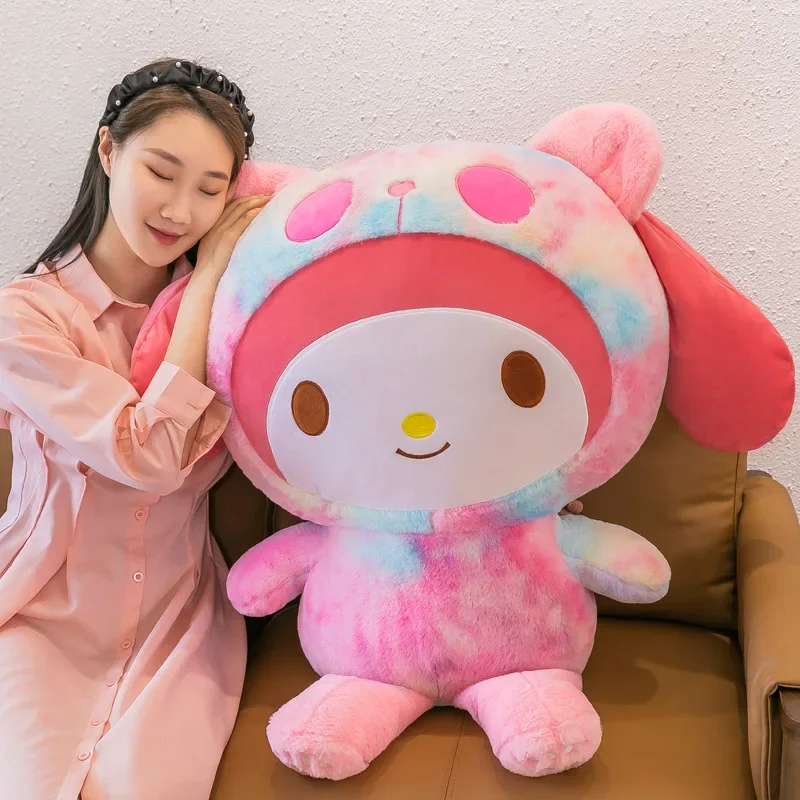 70 سنتيمتر حجم كبير SanrioTye صبغ بلدي ميلودي محشوة لينة Plushies Kawaii غرفة الديكور أنيمي الكرتون وسادة الأطفال هدية عيد ميلاد