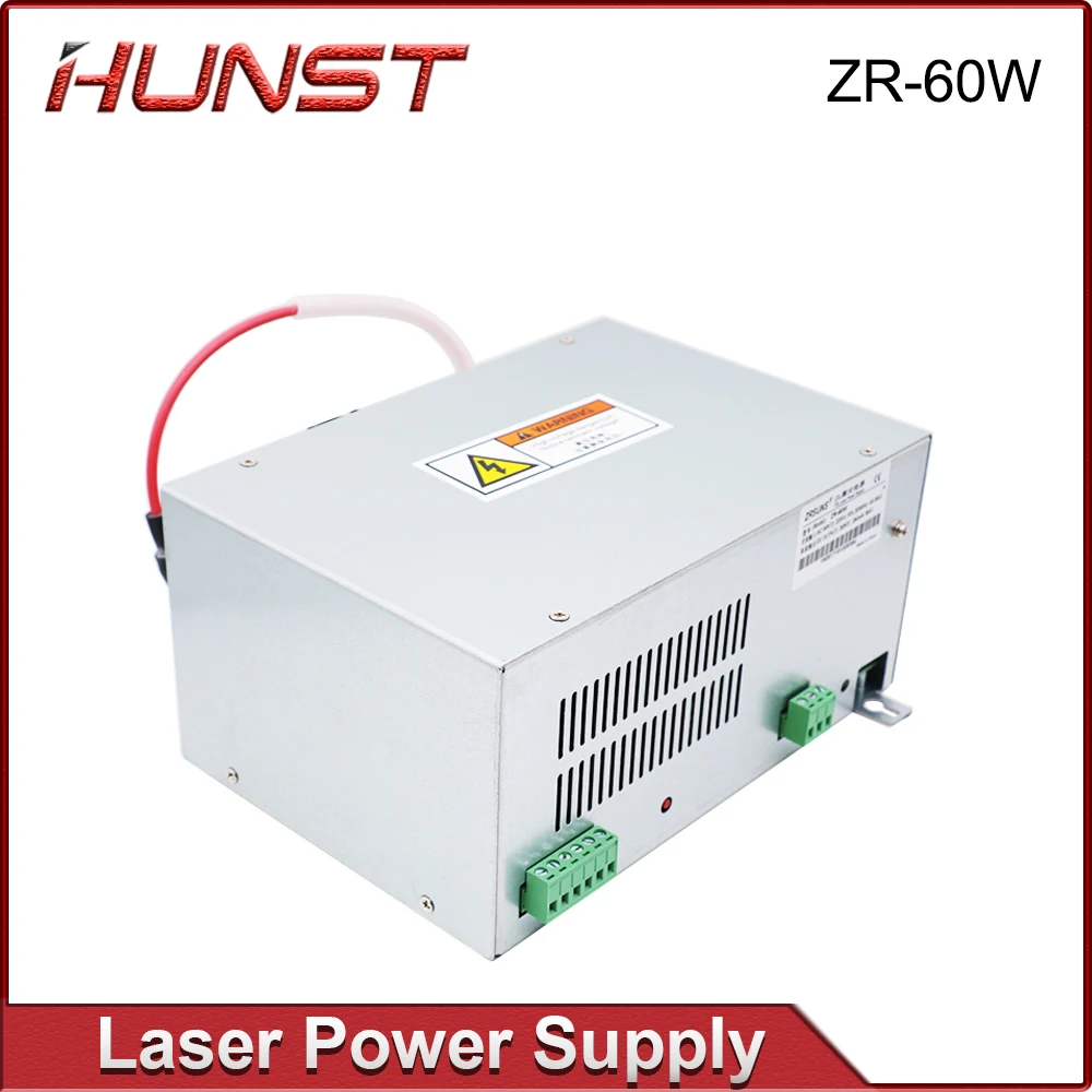 HUNST ZR 레이저 전원 공급 장치, CO2 유리 레이저 튜브 조각 및 절단기, 2 년 보증, 50W, 60W, 70W