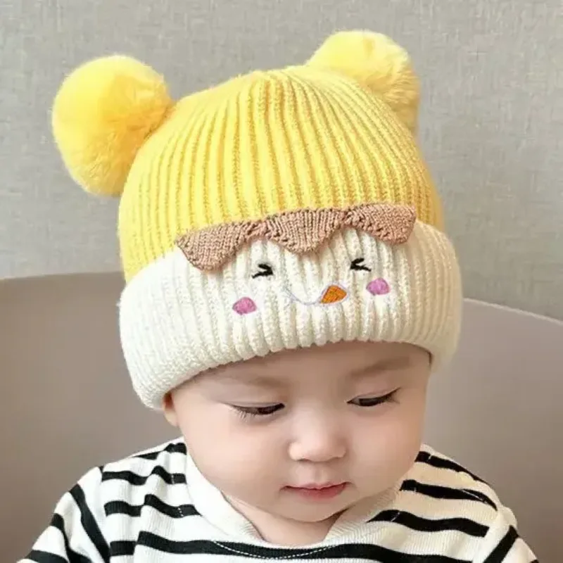 Soft Baby Knit Hat Red New Year Beanie with Ear Protection for Infant and Toddler Winter Knitted Cap Great Christmas Gift Idea