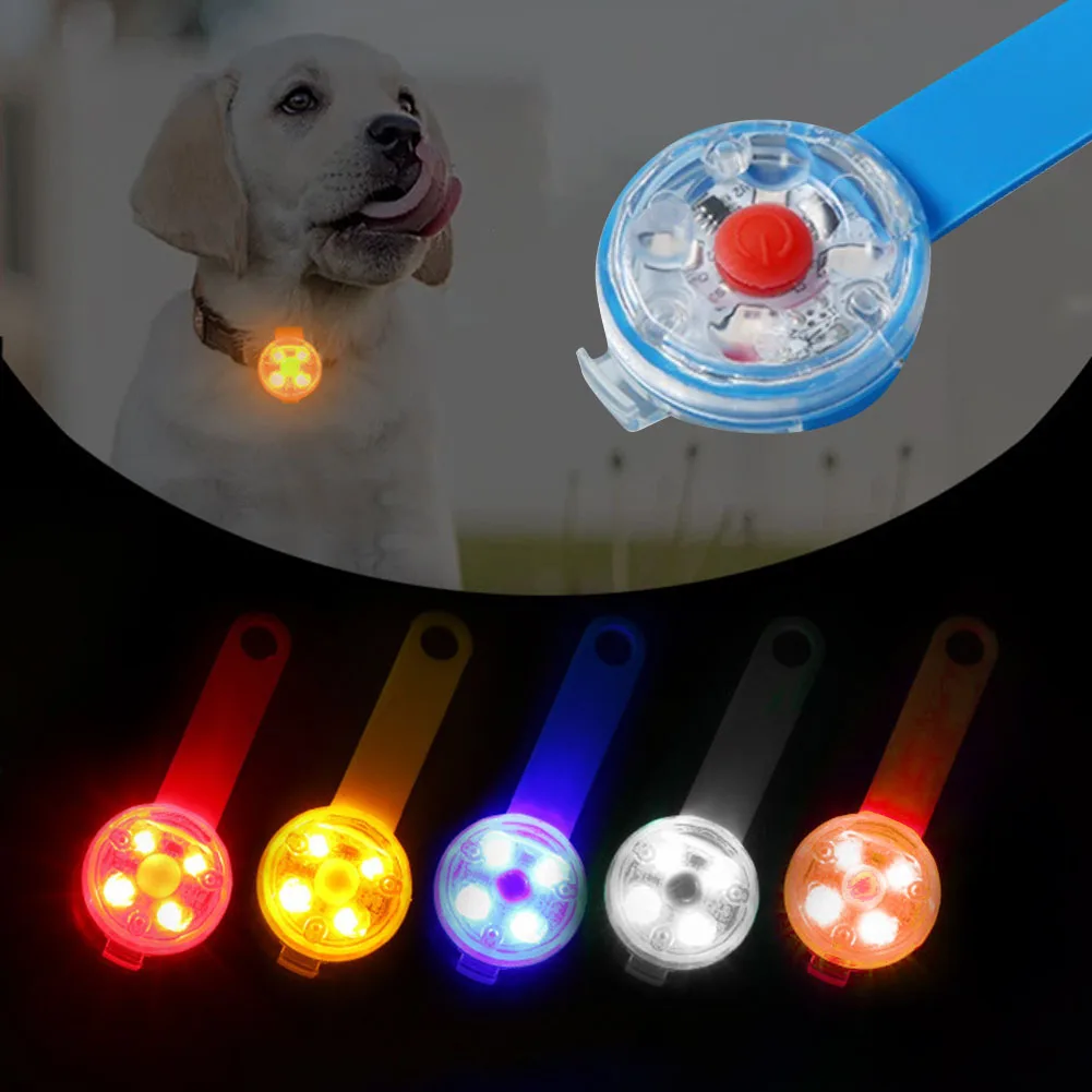 Dogs Collars Anti Loss Pendant Waterproof Safety LED Flashing Light USB Rechargeable Night Safety Luminous Light Pendant For Pet