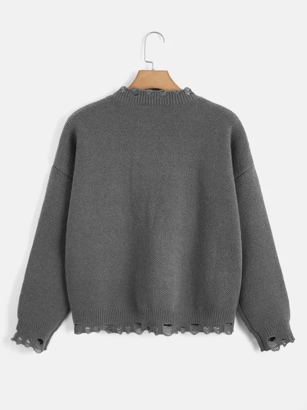 Traf Women\'s sweater y2k new pullovers jacquard jumper Winter clothes women tops vintage Female clothing long sleeve Oversize