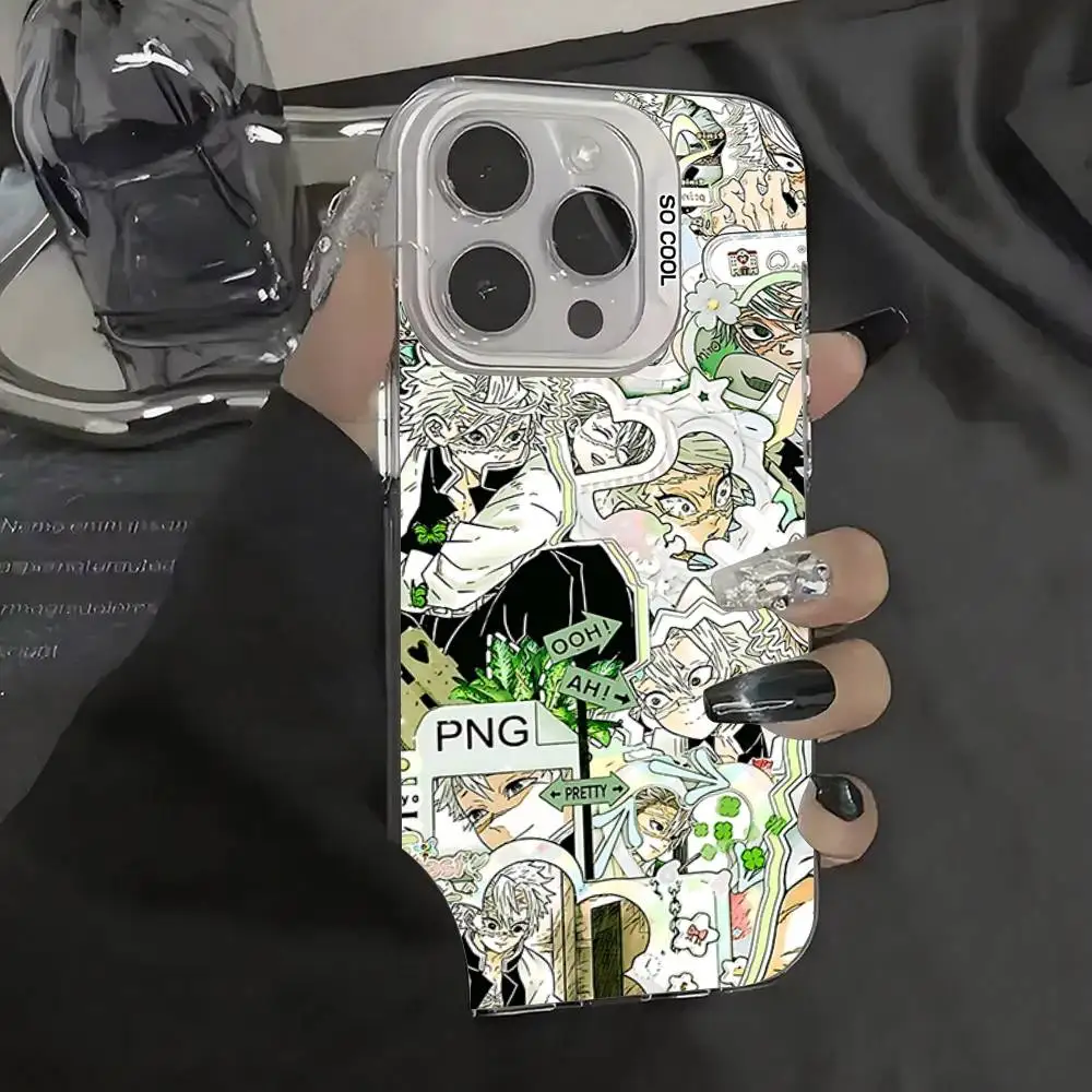 حافظة هاتف S-Shinazugawa Sanemi حافظة هاتف أرضية رائعة لهاتف آيفون 16 12 13 14 15 11 ماكس برو بلس ليزر IMD لون شل #5