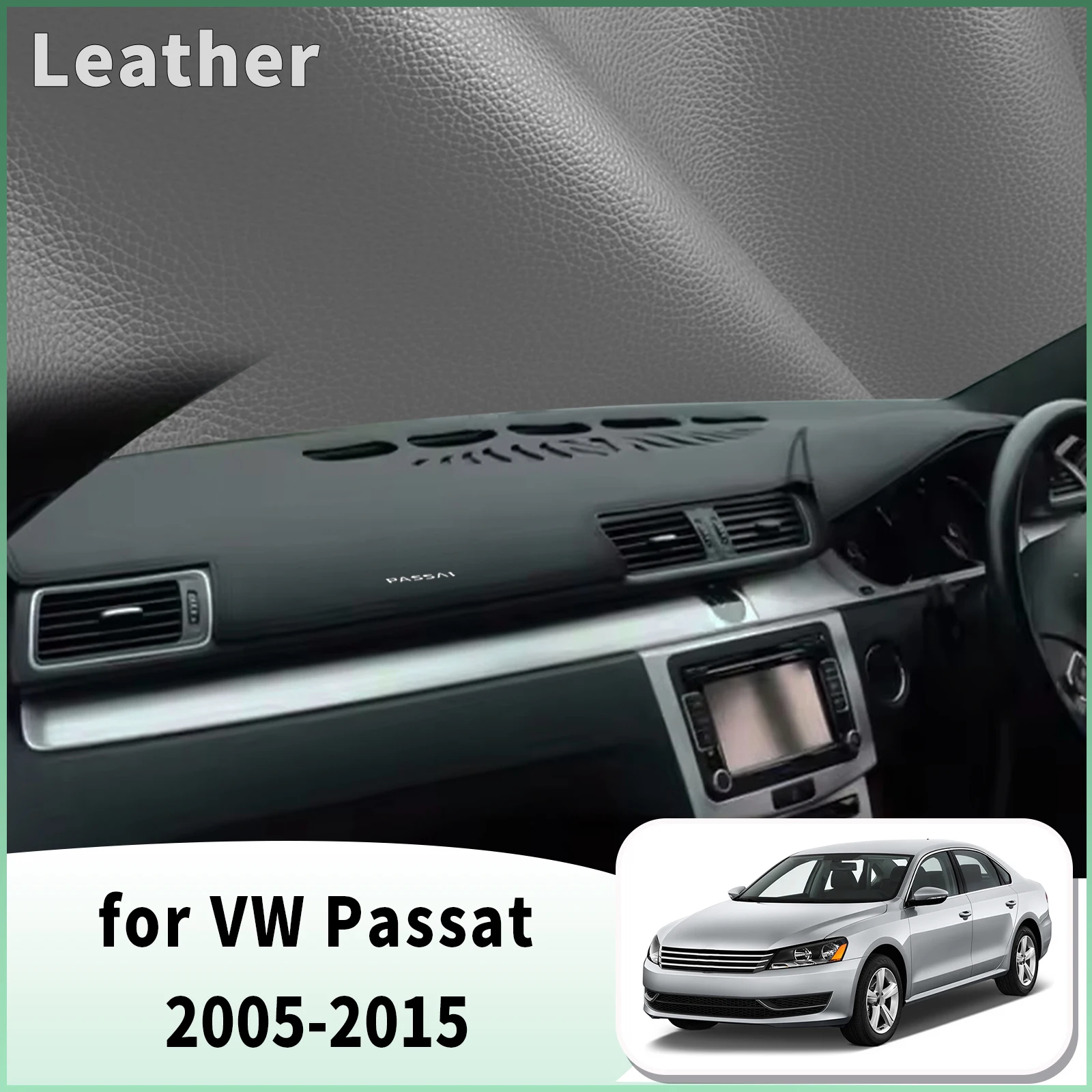 for Volkswagen VW Passat 2005-2015 B7 B6 Dash Mat Dashboard Cover Dashmat Anti-Reflection Heat Insulation Sun Protection