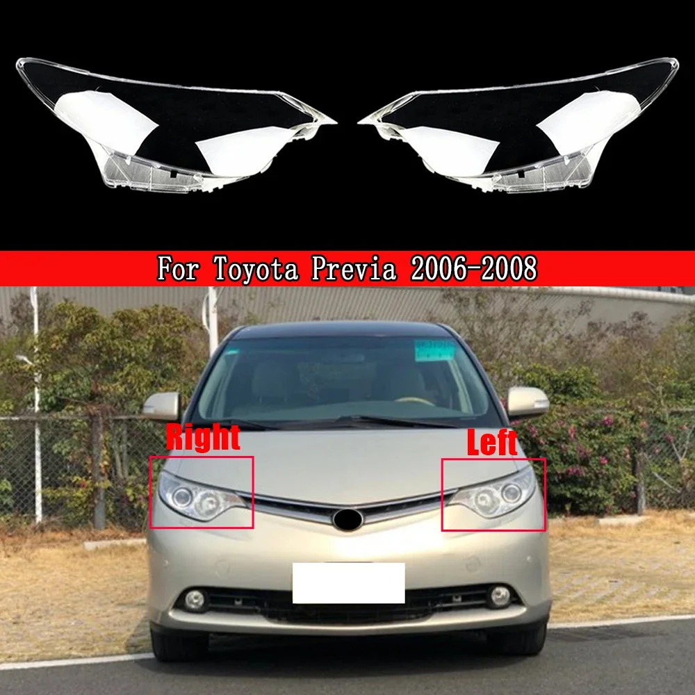 

Автомобильный абажур, стеклянный чехол для линз, крышка для фар, лампа для Toyota Previa 2006-2008, автомобильный чехол, колпачки для фар