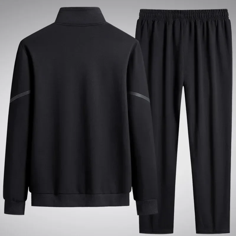 Fato de treino casual monocromático masculino, conjuntos masculinos para outono, roupas de corrida, suéter unissex, plus size 8XL, moda, novo, 2024