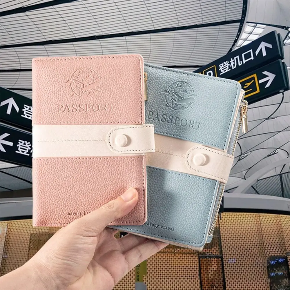 Women Men PU RFID Passport Cover Passport Protector Multi-Function Credit ID Card Wallet Waterproof Business Document