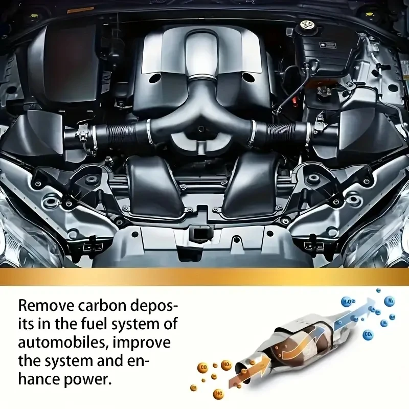 High-Performance Engine Carbon Buildup Remover - Catalytic Converter Cleaner for Enhanced Fuel Efficiency and Power, Treats Valv