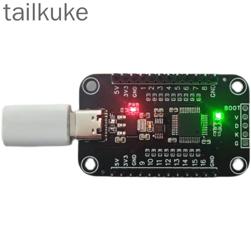 USB to 16 GPIO Output Inputs Read Typec Serial Port to 16 GPIO 3.3V Level