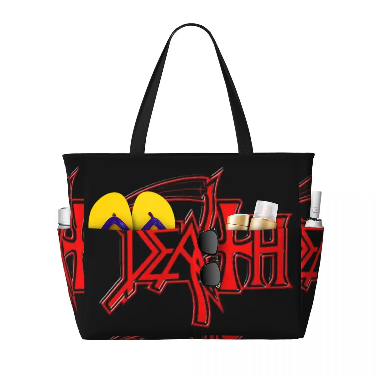 

Death Metal Band Beach Tote Bag Sport Gym Yoga Duffle Large Tote Bag Women Travel Bag Fitness bag
