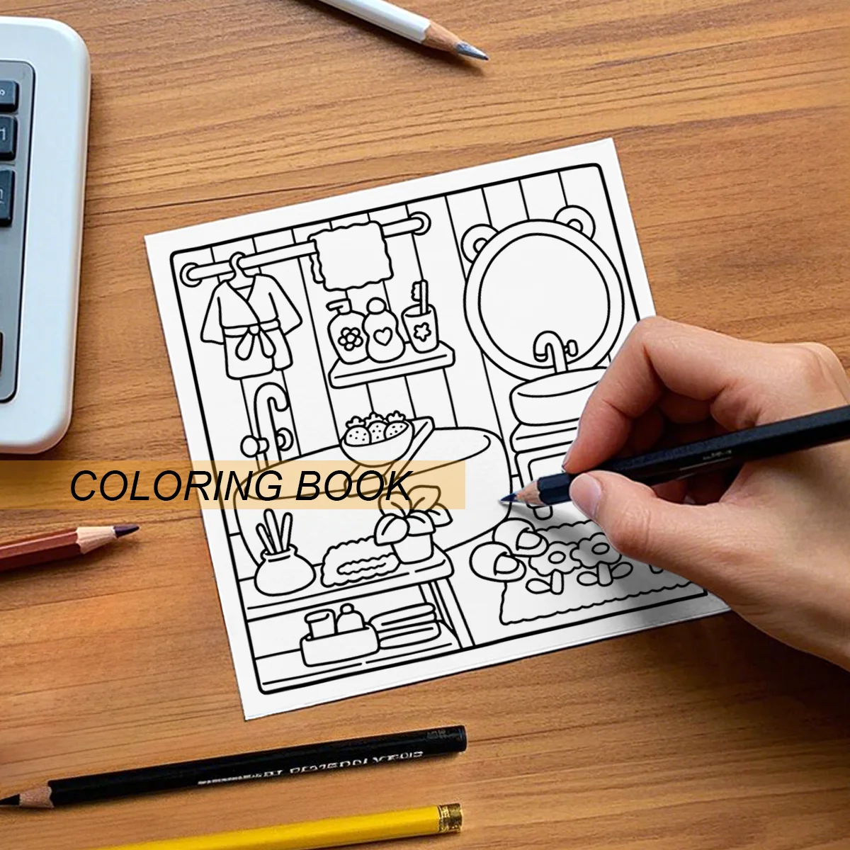 COZY GIRL HOMEBODY CUTE Coloring Book For Adults And Teens Featuring 24 Page For Relaxation Graffiti Painting Drawing  ﻿