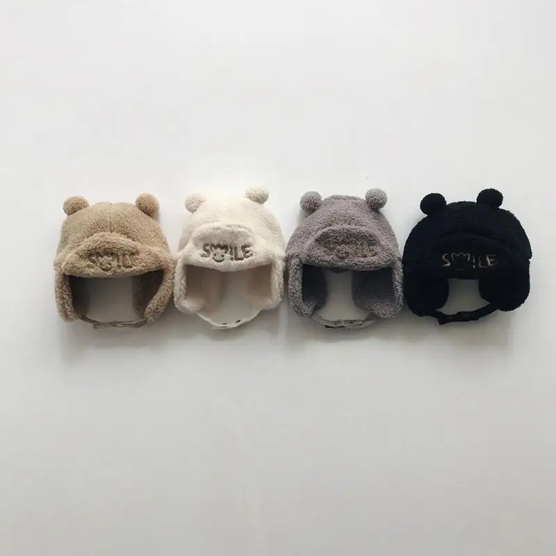 

J2HD Winter Warm Baby Thicken Ear Flap for Protection Hat Soft Cotton Lei Feng for Kids Children