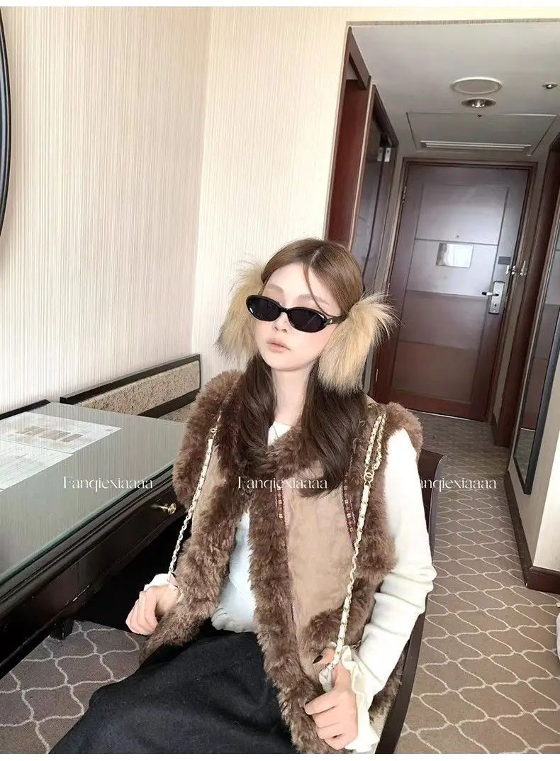 

Vests Waistcoats Thick Womens For Ladies Winter Fleece Quilted Seamless Full-Zip Relaxed Layered Cozy Anti-Freezing Minimalist