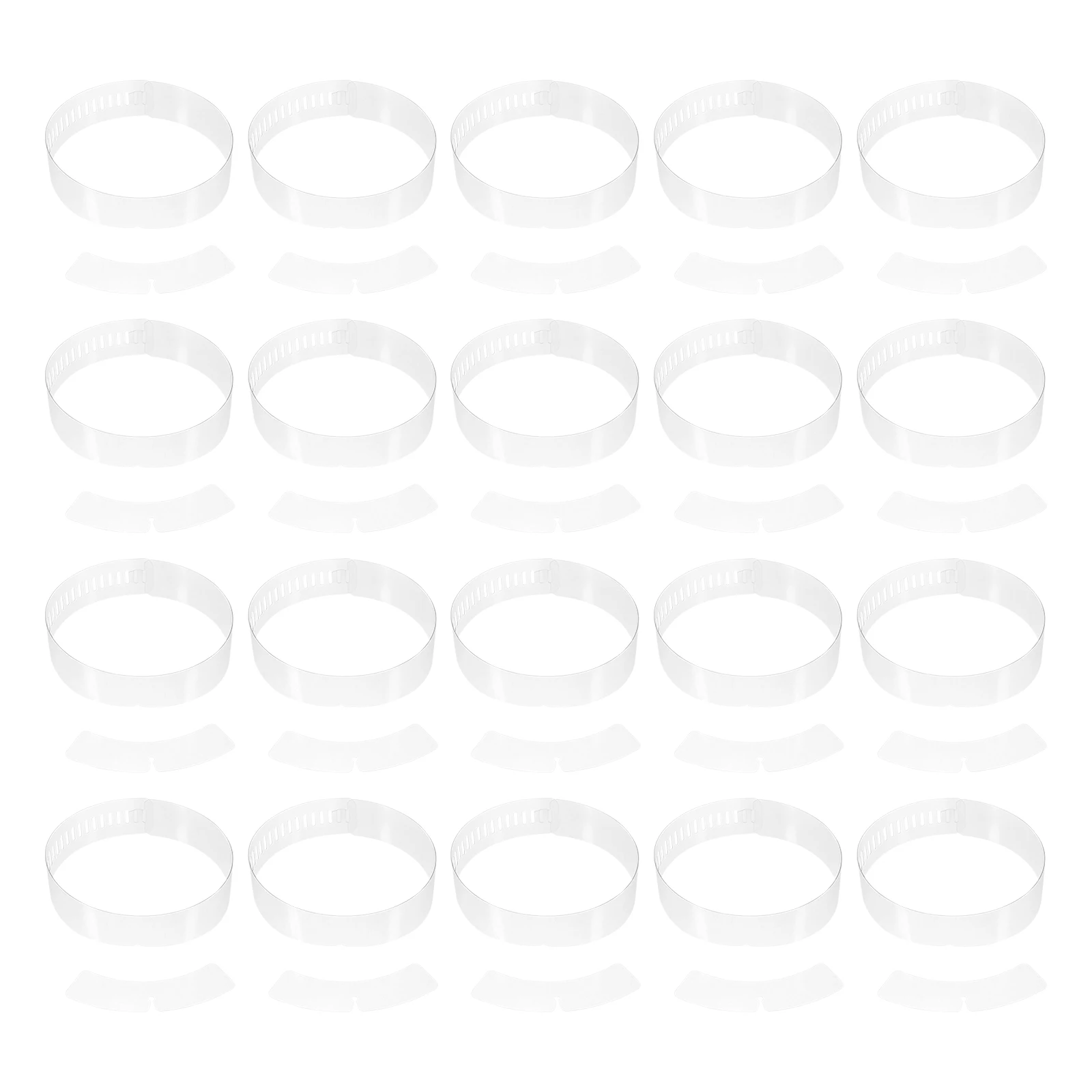 200Pcs Transparent Collar Strips Plastic Shirt Accessories Fine Detail Fixing Supplies for Men Women Long Wearing Reliable