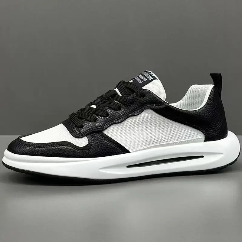 Men Spring Summer Breathable Casual Shoes Lightweight Comfortable White Sneakers Versatile Fashion Skate Footwear