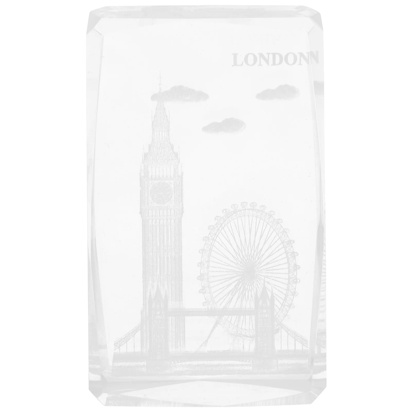 

Crystal Big Statue Mini Home Office Bar Decor Desktop Ornament Travel Souvenir Gift Architecture Craft Retro Design Sturdy