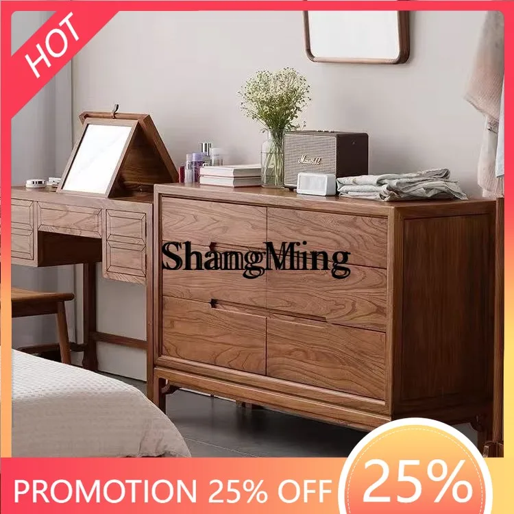 

SM home new Chinese style old elm large chest cabinet bedroom storage multi-layer drawer storage cabinet