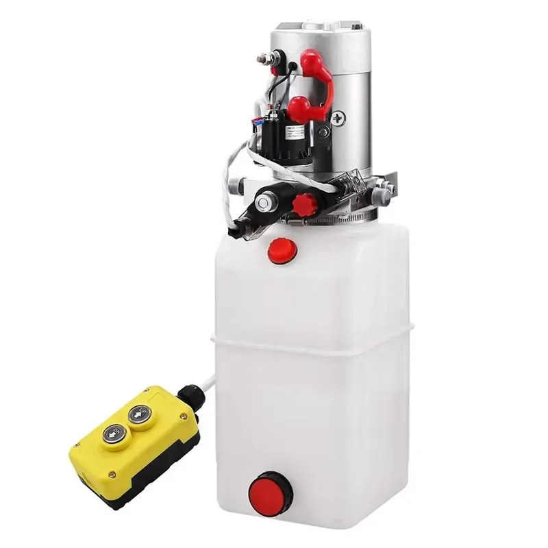 New 8L fuel tank hydraulic pump for dump trailer double-acting hydraulic pump plastic 12VDC hydraulic pump device