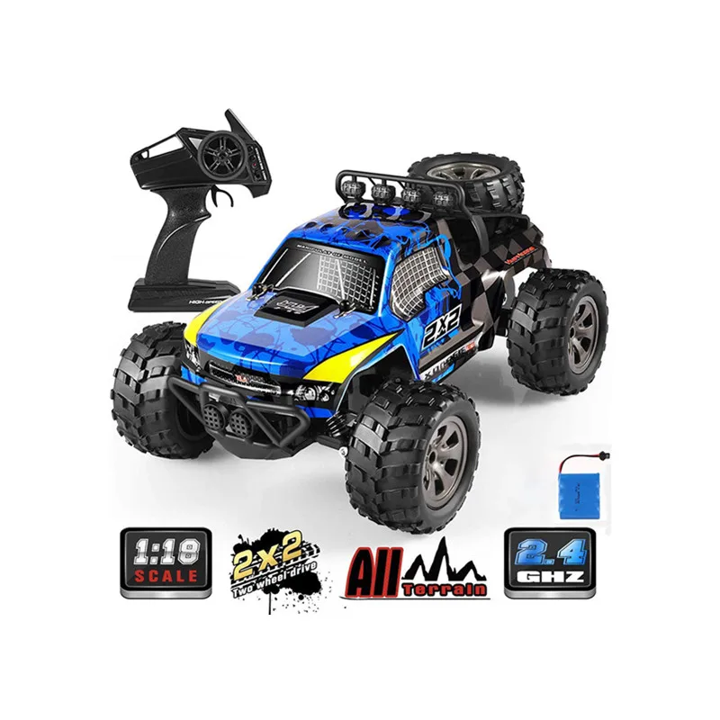 15KM/H High Speed Brushless Motor Racing RC Car 1:18 150M Highlight Lamp 4WD All Terrain Off Road Drift Remote Control Truck Toy