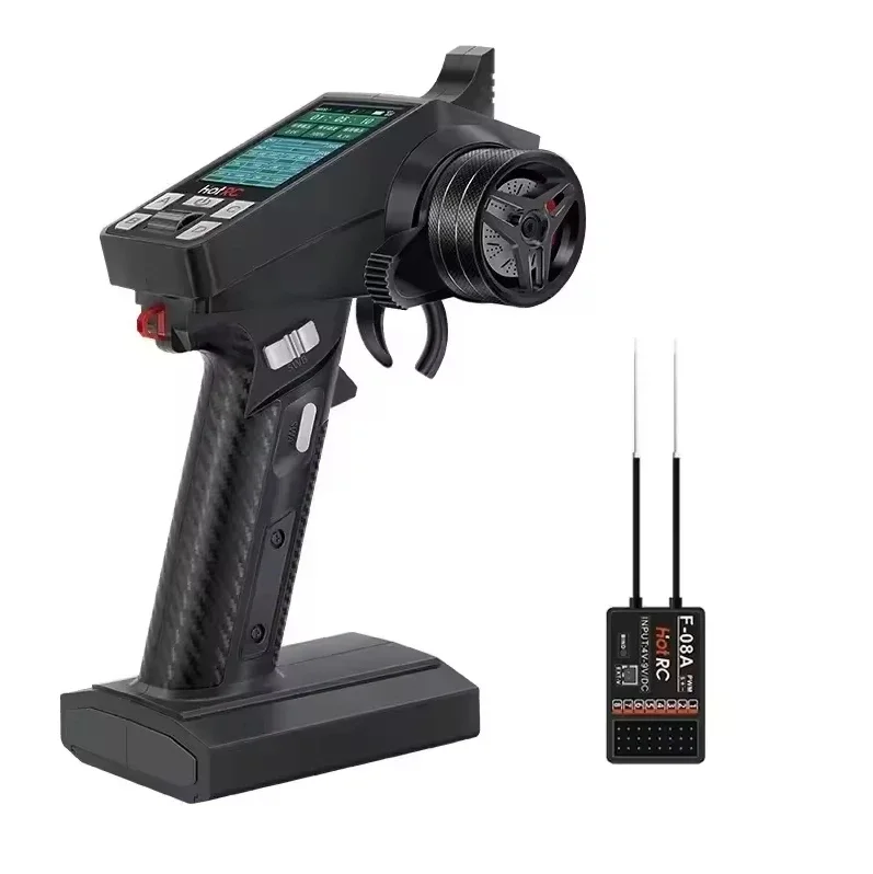 HotRC CT-8A 2.4GHz 8-kanałowy nadajnik radiowy FHSS System zdalnego sterowania z odbiornikiem F-08A PWM do modeli czołgów RC Car Ship