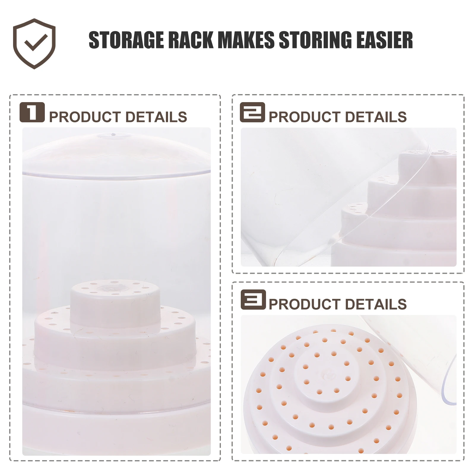 

2Pcs Nail Grinding Head Storage Box Bits Holder Transparent Plastic Box for Home Practice Nail Art Storage