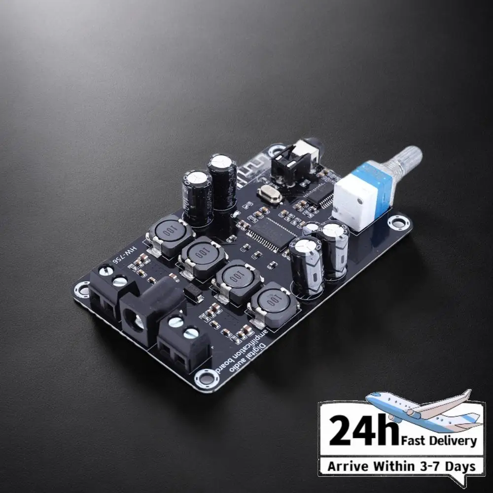 

Плата аудиоусилителя TPA3118D2 двухканальная 2x50 Вт, высокомощная, регулируемая, с Bluetooth 5.0, DC 12-24 В