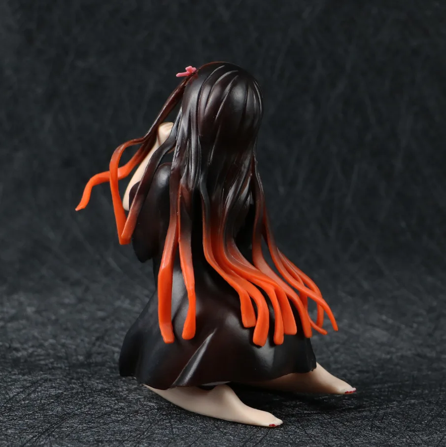 12CM Anime Demon Slayer Figure Kamado Nezuko Sexy Kneeling Pose Model Doll PVC Static Decoration Collection Gift Toys