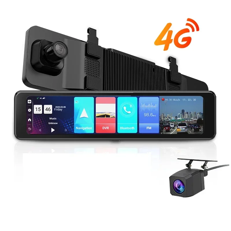 Z70 android 8.1 2+32g 12inch touch screen car black box with WIFI GPS navigation ADAS 4g remote monitor