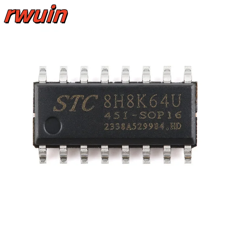 20Pcs/1pc STC8H8K64 STC8H8K64U STC 8H8K64U STC8H8K64U-45I-SOP16 1T 8051 Microprocessor Microcontroller Chip IC New Original