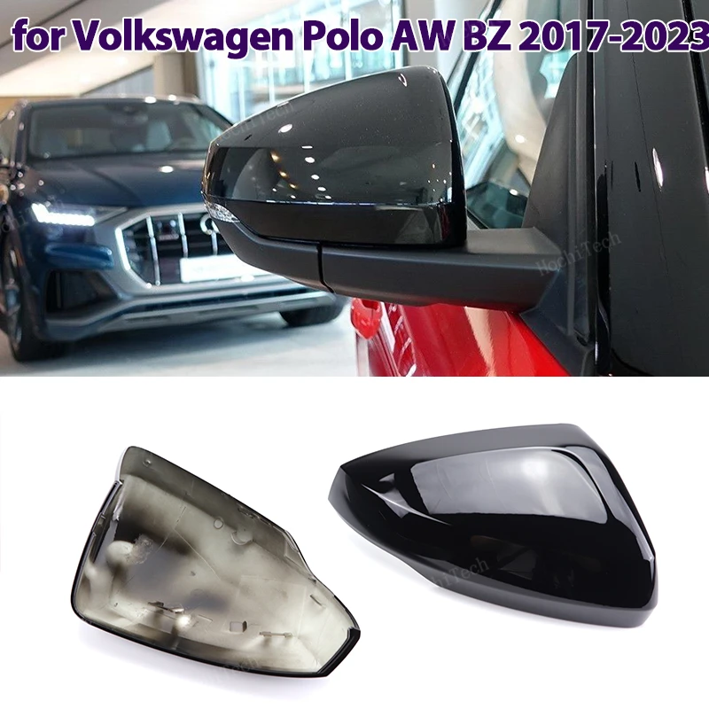 

Carbon Fiber Look Black Rearview Side Mirror cover Caps for VW Volkswagen Polo AW BZ 2017-2023