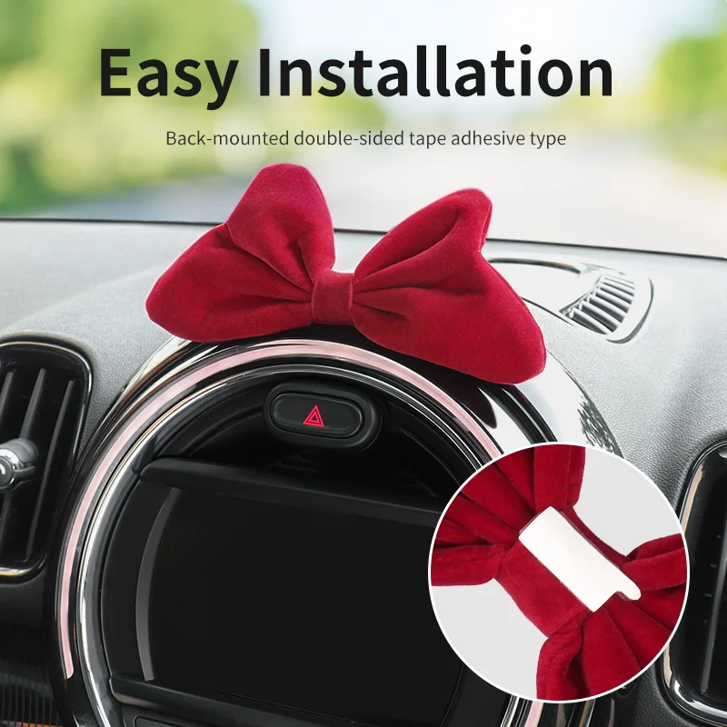 Car Central Control Screen Bow Decoration Sticker For Mini Cooper F56 F60 F55 R56 R60 J01 J05 U25 F66 General Car Accessories view 5