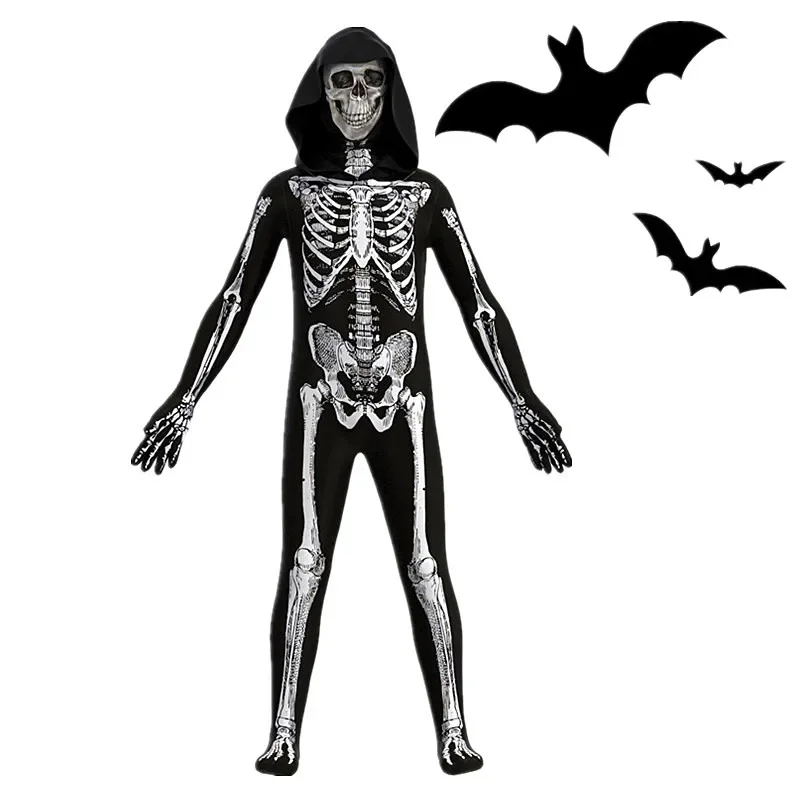 Halloween Grim Reaper Children's costume Cos Masquerade Men and Women Skeleton Ghost Horror