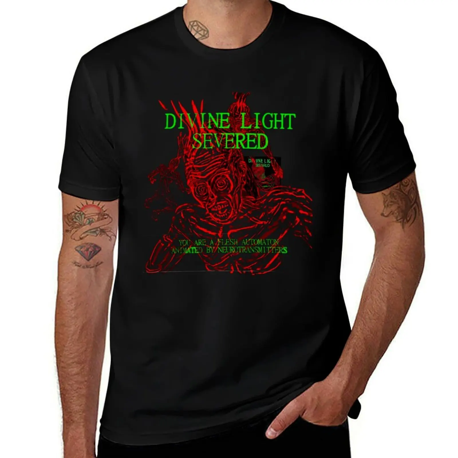 Divine light Severed T-Shirt Comfortable Basic Crew Neck Tee T-Shirt