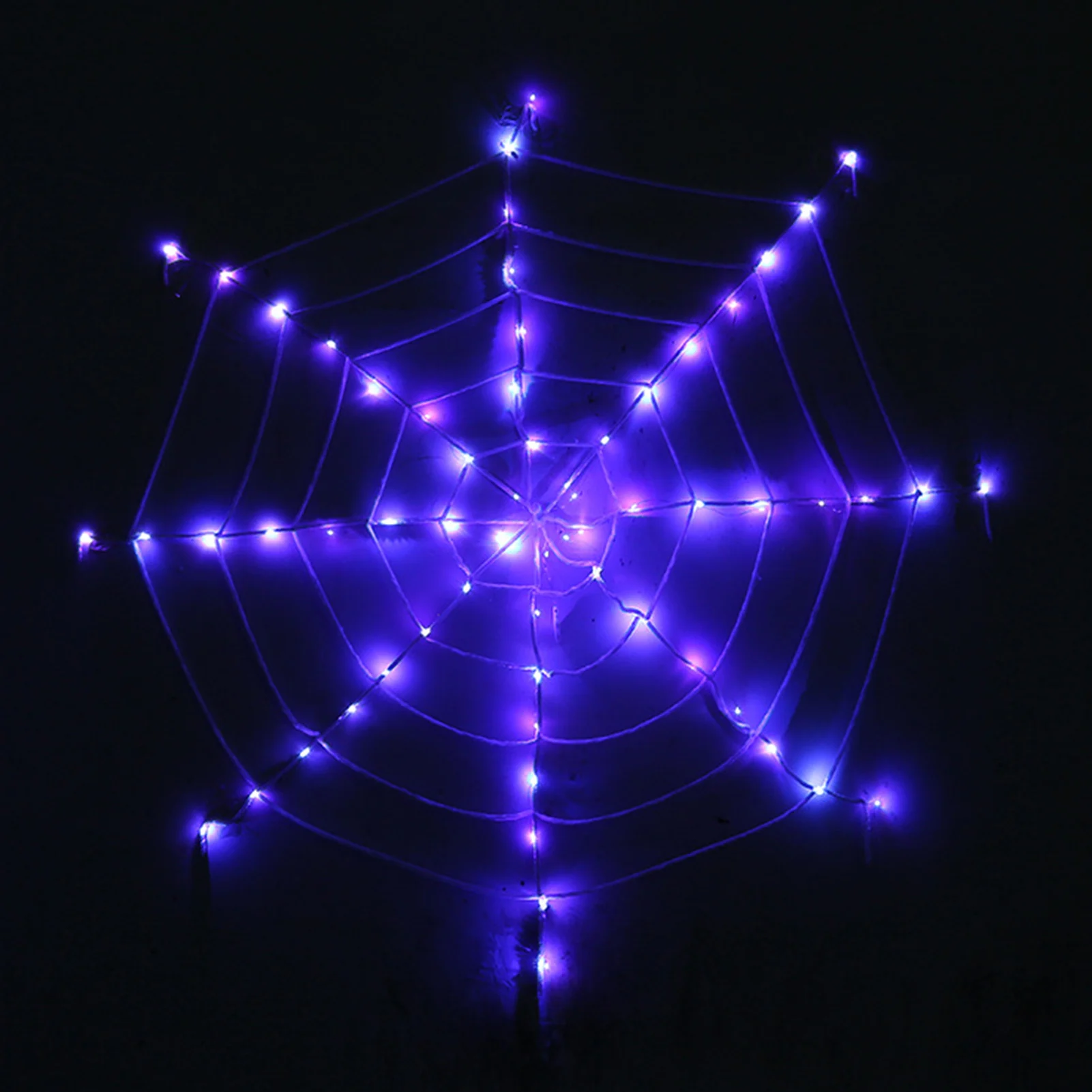 Halloween Spider Web LED Lights Battery-powered Hanging Ornament for Halloween Party Supplies